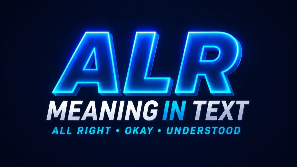 ALR Meaning in Text Explained with Examples & Usage