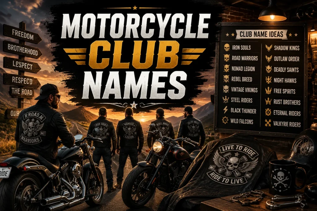 200+ Motorcycle Club Names: Cool & Unique Ideas