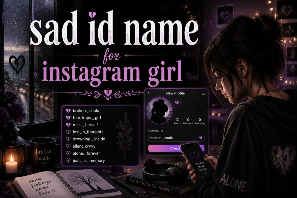 200+ Sad ID Names for Instagram Girl Profiles