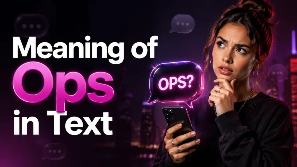 Meaning of Ops in Text: Slang, Gaming and Work Uses