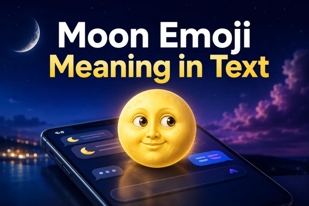 Moon Emoji Meaning in Text: What 🌙 & 🌚 Really Mean