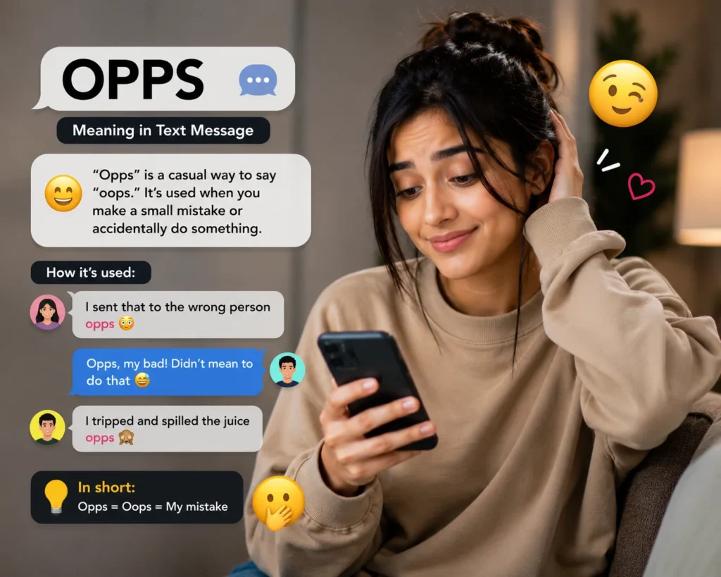 Opps Meaning in Text Message — What Does It Mean?