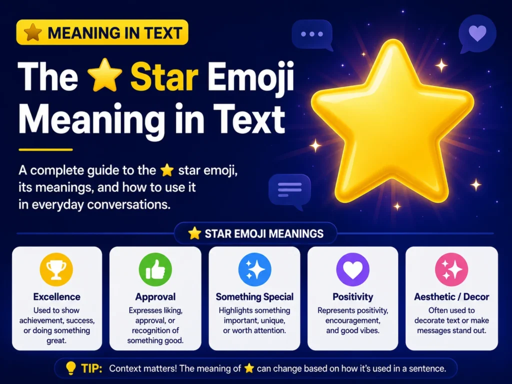 ⭐ Meaning in Text: What Does the Star Emoji Mean?